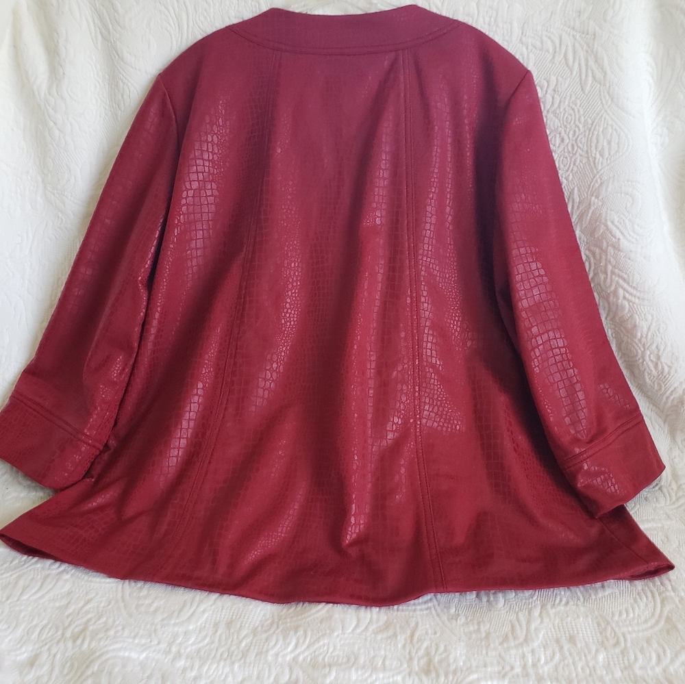 Ruby Rd. Faux Leather Jacket ECU - Picture 2 of 7